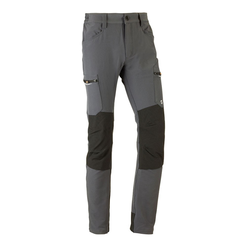 Pantalón multibolsillo elástico dynamic gris, talla xxl