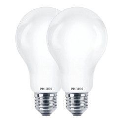 Bombilla estándar led e27, 10,5 w, 1521 lm, 4000k, luz día, 2 uds
