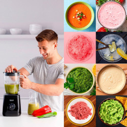 Batidora de vaso optima nero 1500 w 1,5 l