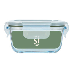 Fiambrera hermética cuadrada borosilicato, experto, 320 ml, 12 x 12 x 9 cm