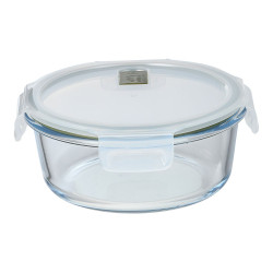 Fiambrera hermética redonda borosilicato, experto, 950 ml, ø18,4 x 7,6 cm