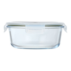 Fiambrera hermética redonda borosilicato, experto, 950 ml, ø18,4 x 7,6 cm