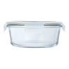 Fiambrera hermética redonda borosilicato, experto, 950 ml, ø18,4 x 7,6 cm