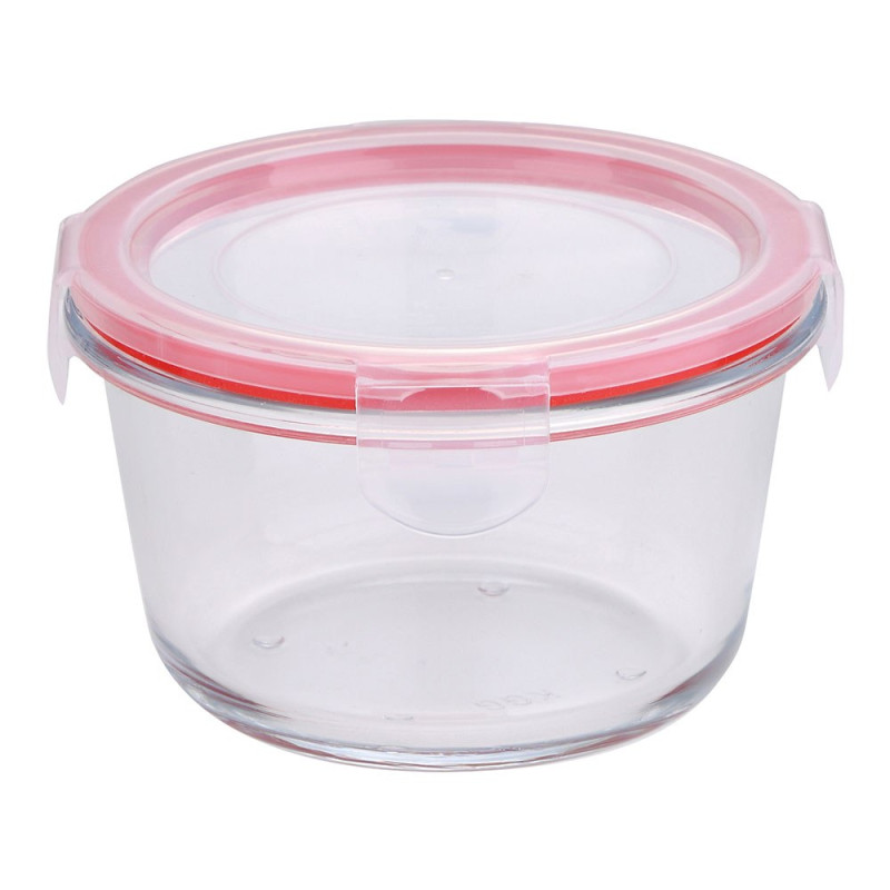 Fiambrera hermética redonda borosilicato toledo, 500 ml, ø12,5 x 7 cm