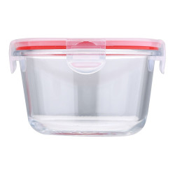 Fiambrera hermética redonda borosilicato toledo, 500 ml, ø12,5 x 7 cm