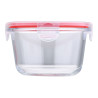 Fiambrera hermética redonda borosilicato toledo, 500 ml, ø12,5 x 7 cm