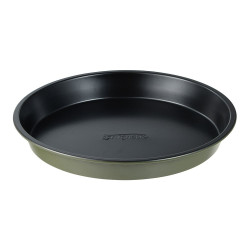 Molde redondo de acero al carbono, para horno, experto, verde oliva, ø25 x 3 cm