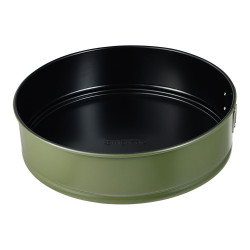 Molde redondo desmontable de acero al carbono, para horno, experto, verde oliva, ø26 x 6,8 cm