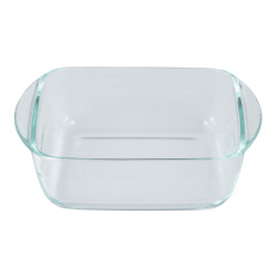 Fuente cuadrada de vidrio de borosilicato, para horno, experto, 1 l, 19,7 x 16,8 x 5,6 cm