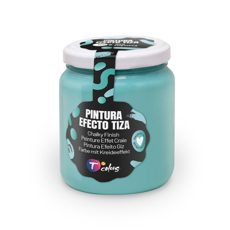 Pintura efecto tiza turquesa, 175 ml