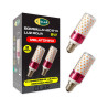 Bombilla tubular roja melatonina e14 8 w, 2 uds