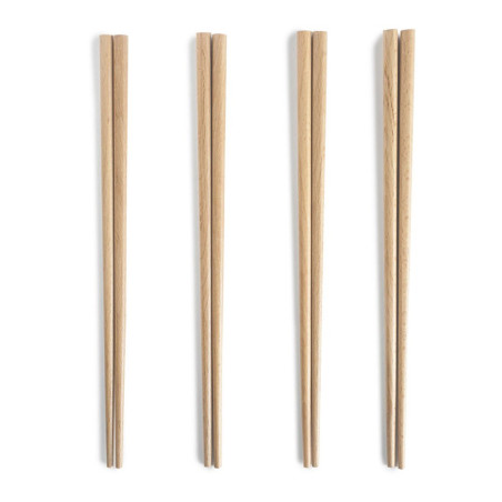 Palillos chinos de madera, 24 cm, 8 uds