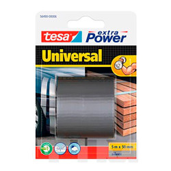Cinta americana extra power universal plata, 50 mm x 5 m