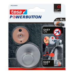 Colgador powerbutton classic round, acero inoxidable