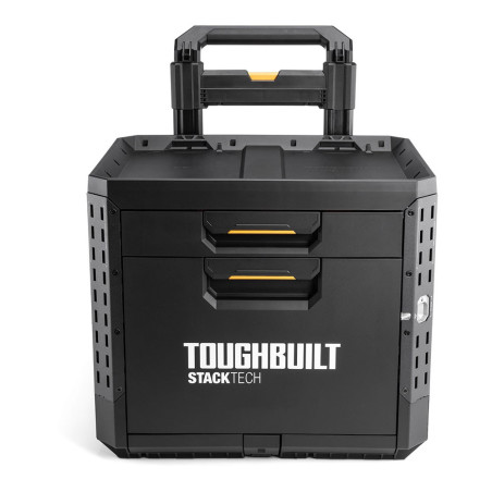 Caja de herramientas con ruedas de 2 cajones con cierre, stacktech, 53 x 40,5 x 47,7 cm