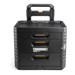 Caja de herramientas con 3 cajones, ruedas y cierre stacktech, 53 x 40,5 x 47,7 cm
