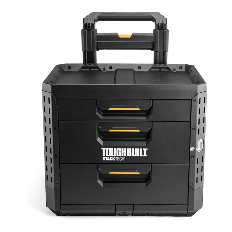 Caja de herramientas con 3 cajones, ruedas y cierre stacktech, 53 x 40,5 x 47,7 cm
