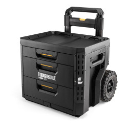 Caja de herramientas con ruedas de 3 cajones y cierre, stacktech, 53 x 40,5 x 47,7 cm