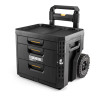 Caja de herramientas con ruedas de 3 cajones y cierre, stacktech, 53 x 40,5 x 47,7 cm