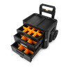 Caja de herramientas con ruedas de 3 cajones y cierre, stacktech, 53 x 40,5 x 47,7 cm