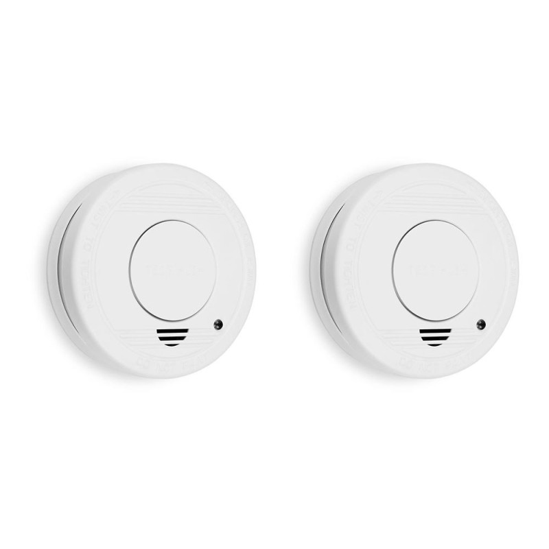 Detectores de humo ópticos en color blanco, 85 db, 2 uds