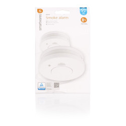 Detectores de humo ópticos en color blanco, 85 db, 2 uds