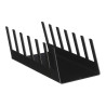 Porta platos de metal negro 22 x 7,5 x 10 cm