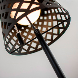 Lámpara solar de sobremesa negra gretita, ø12 x 30 cm