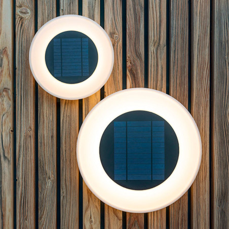 Aplique led solar wally 27, blanco, ø27 x 5 cm