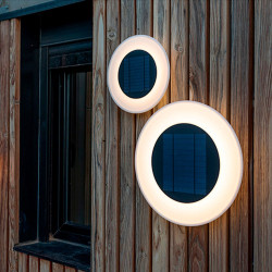 Aplique led solar wally 27, blanco, ø27 x 5 cm