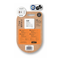 Cargador usb-c + usb-a, 12 w, blanco + cable usb-c de 1 m