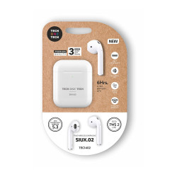 Auriculares inalámbricos bluetooth siux.02, tws 2, 6 h, blancos