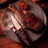 Cuchillos de asado jumbo polywood castaño 12,2 cm, 4 uds
