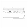 Cuchillos de asado jumbo polywood castaño 12,2 cm, 4 uds