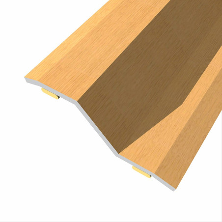 Junta de acero para desnivel 8-14 mm, adhesiva, flooring, roble, 166 x 3,6 cm