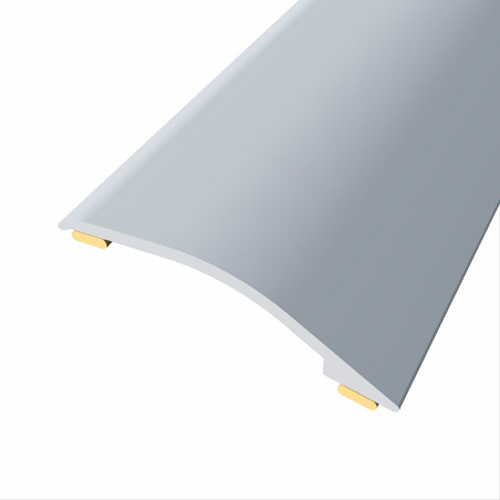 Junta de aluminio para desnivel 3-12 mm, adhesiva, quick & pro, plata, 166 x 3,8 cm