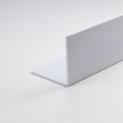 Perfil bricolaje ángulo pvc blanco satinado 1000 x 10 x 10 mm