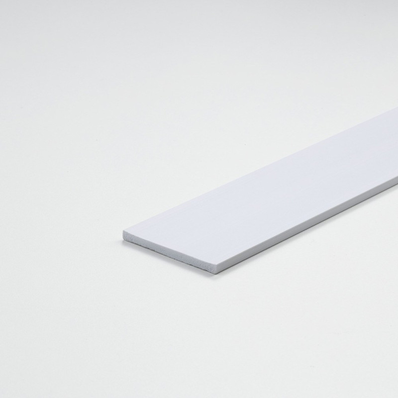 Perfil bricolaje pletina pvc blanco satinado 1000 x 30 x 3 mm