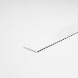 Perfil bricolaje pletina aluminio pintado blanco 1000 x 20 x 2 mm