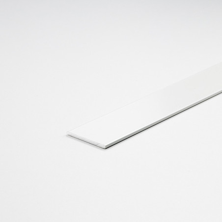 Perfil bricolaje pletina aluminio pintado blanco 1000 x 20 x 2 mm