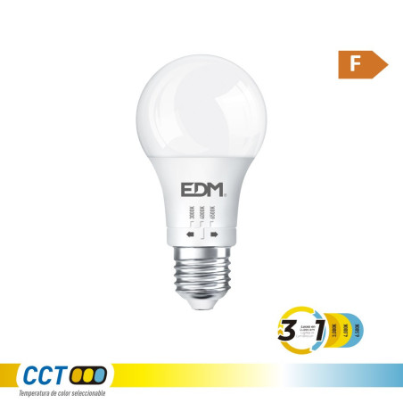 Bombilla standard led a60 e27, 10 w, 932 lm, 3cct, ø60 x 116 mm