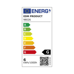 Bombilla esférica led p45 e14, 6 w, 500 lm, 3cct, ø45 x 87 mm