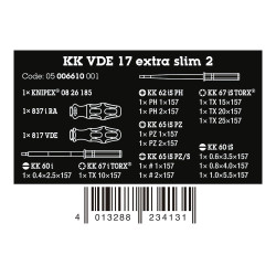 Destornilladores vde, extra slim 2, juego 17 piezas