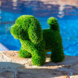 Figura de césped perro, 23 x 35 x 33 cm