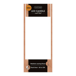 Vela de cera led, con parte superior curva, color crema ø7,5 x 17 cm