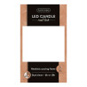 Vela de cera led, con parte superior curva, color rojo ø7,5 x 10,5 cm