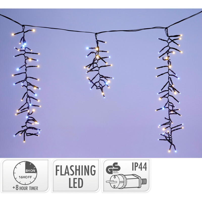 Cortina carámbanos led ip44