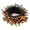 Guirnalda 2400 led blanco cálido cable negro