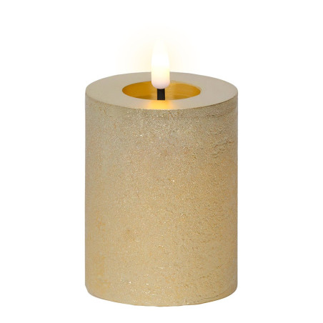 Vela de cera led color dorado ø7 x 11,3 cm