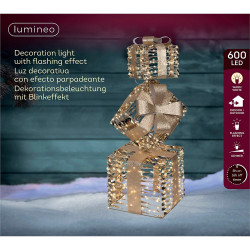 Luz led decorativa exterior con forma de cajas regalo